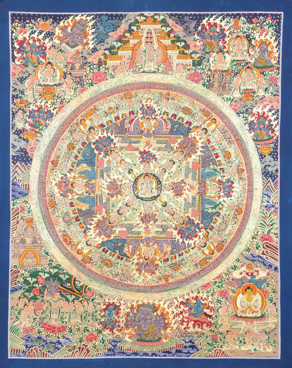Buddha Mandala Thangka assists people in connecting with their inner Buddha nature. 