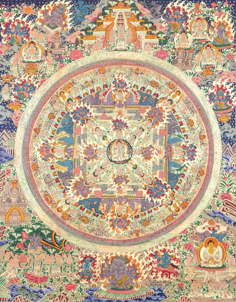 Buddha Mandala Thangka assists people in connecting with their inner Buddha nature.