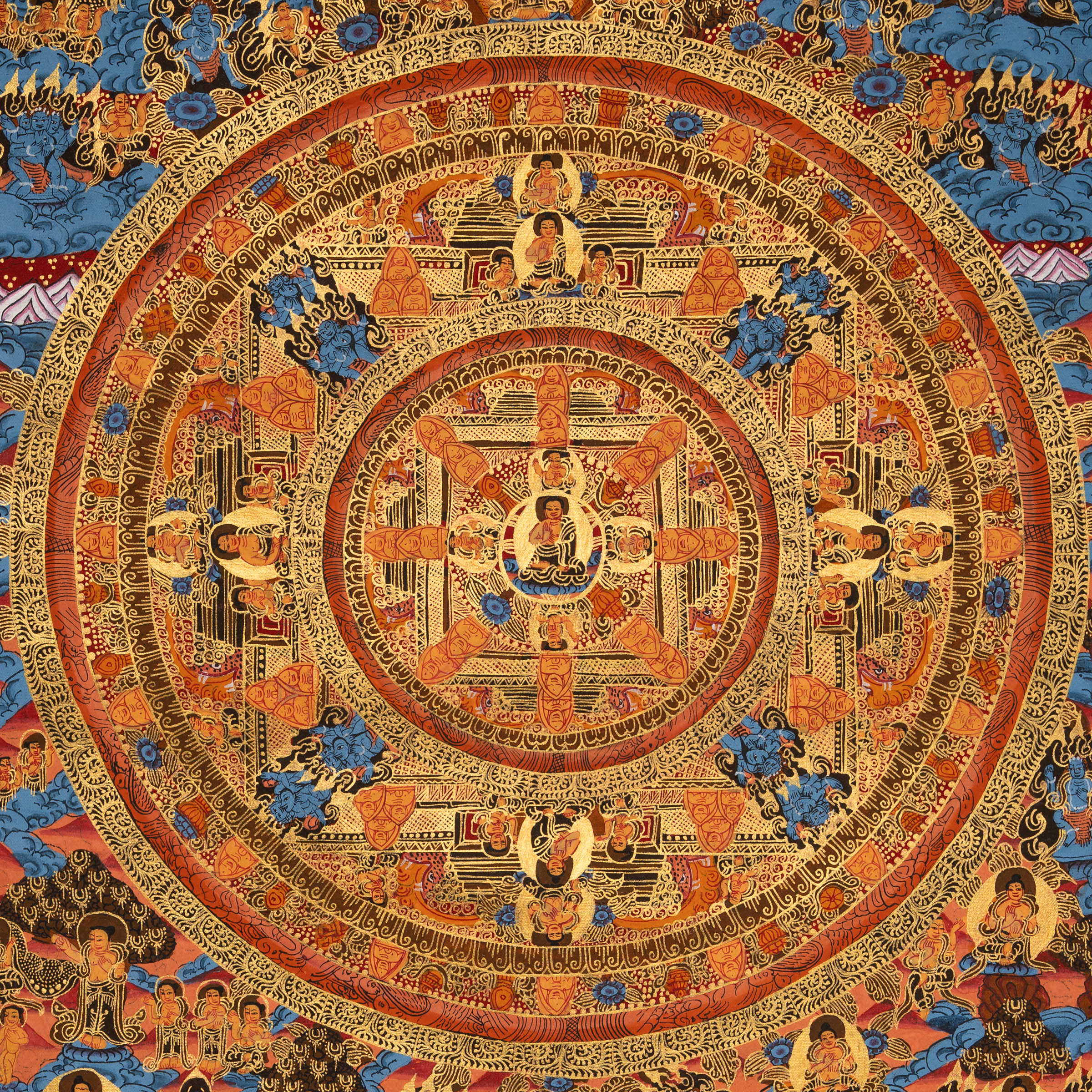 Buddha Mandala Thangka Painting - Handpainted Art
