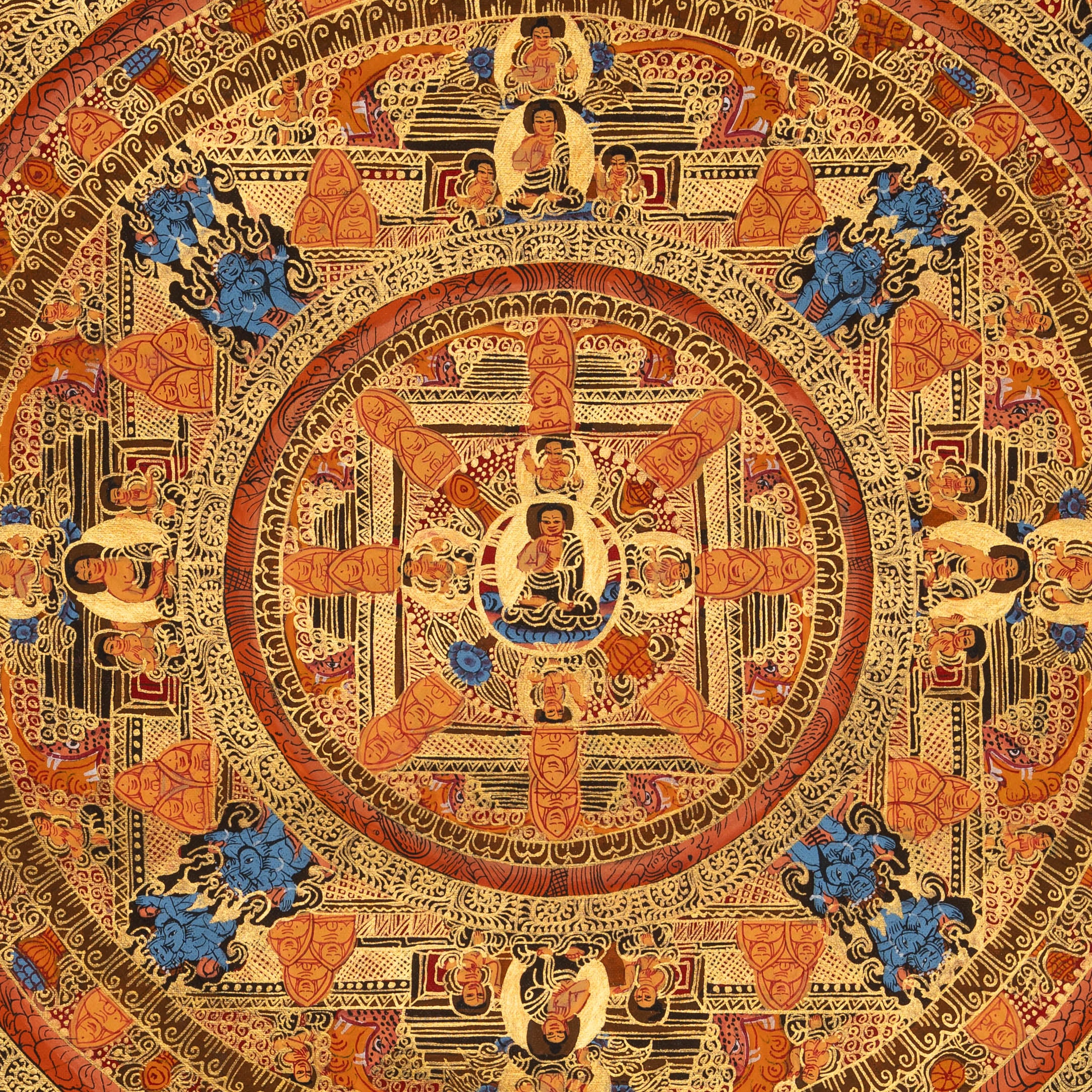 Buddha Mandala Thangka Painting - Handpainted Art