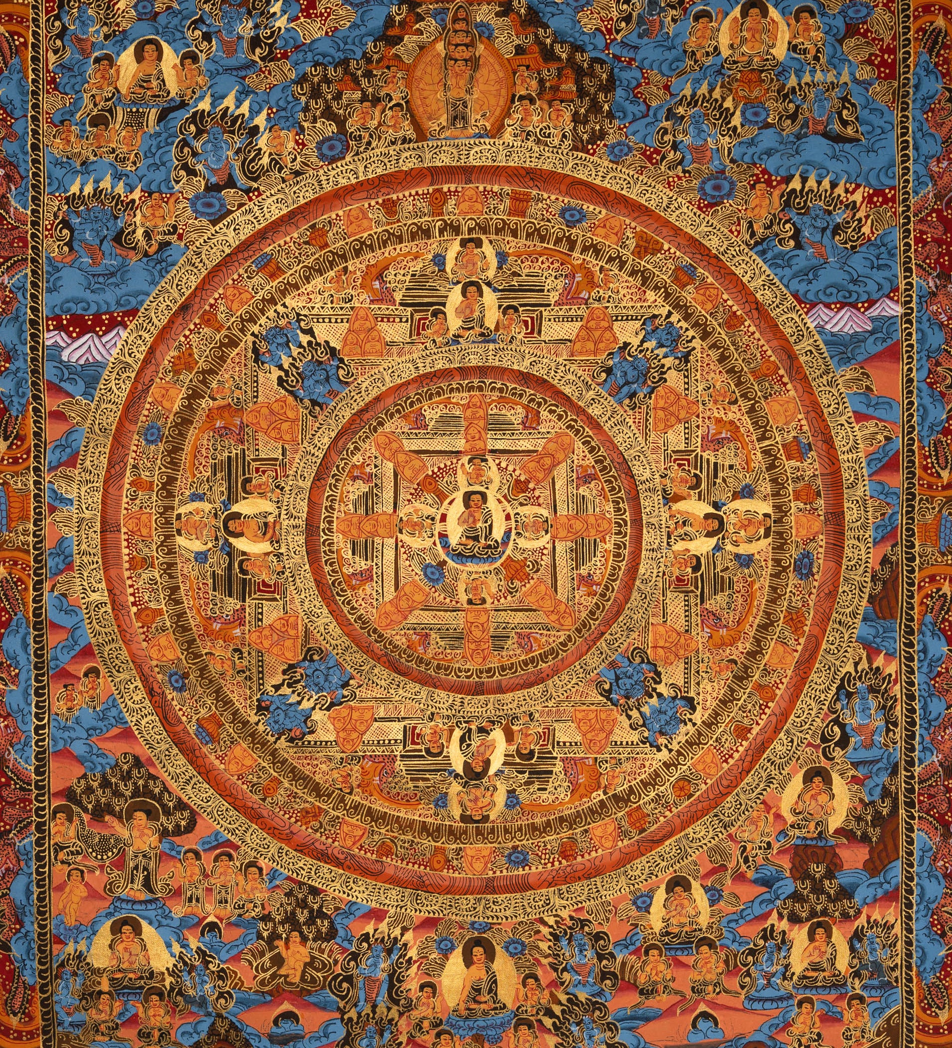 Buddha Mandala Thangka Painting - Handpainted Art