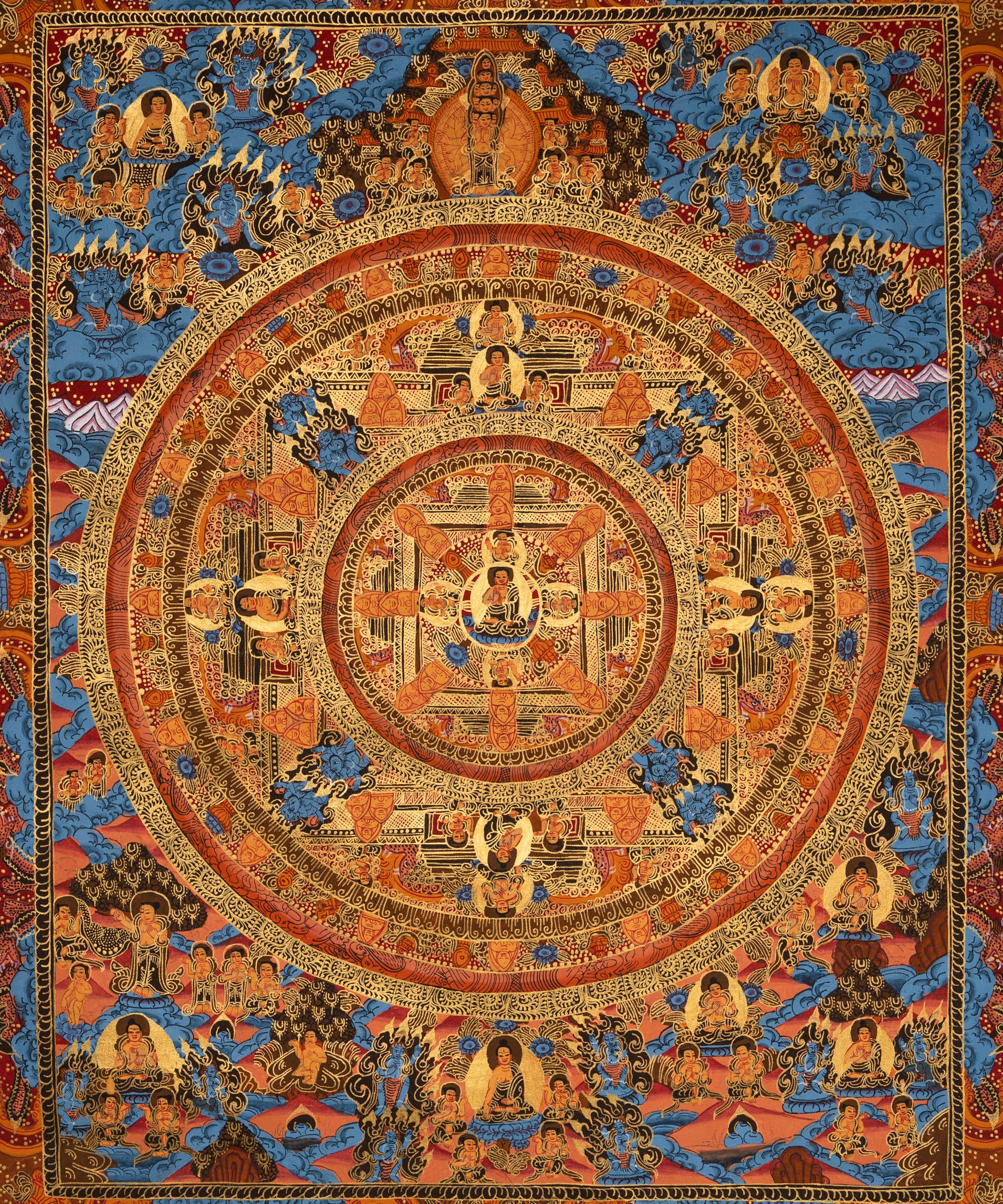 Buddha Mandala Thangka Painting - Handpainted Art