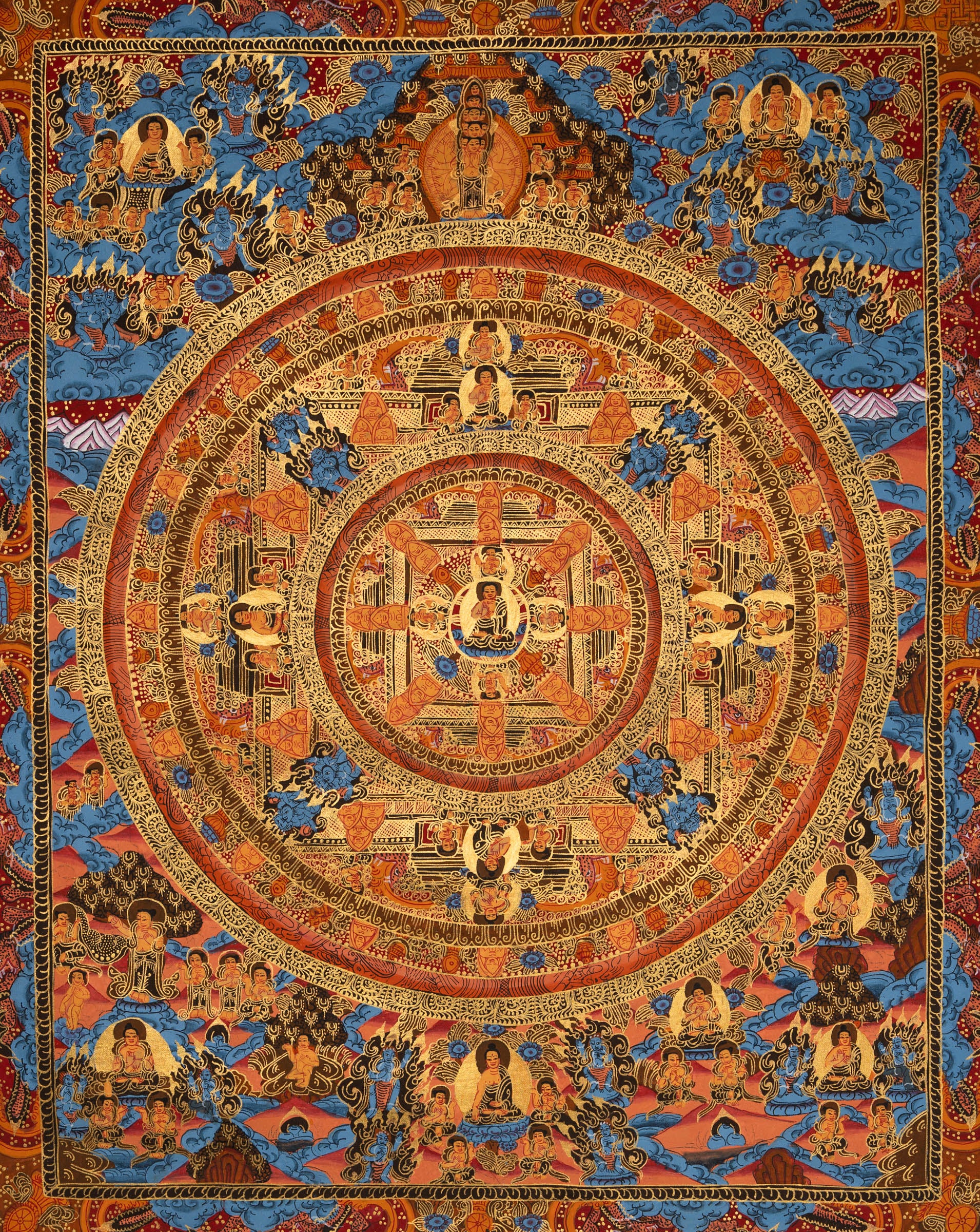 Buddha Mandala Thangka Painting - Handpainted Art