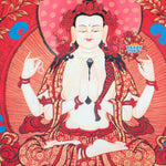 Chengreshi Thangka is a great tool for meditation and a devotional tool.
