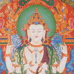 Chenrezig Thangka Painting - Tibetan Art