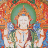 Chenrezig Thangka Painting - Tibetan Art