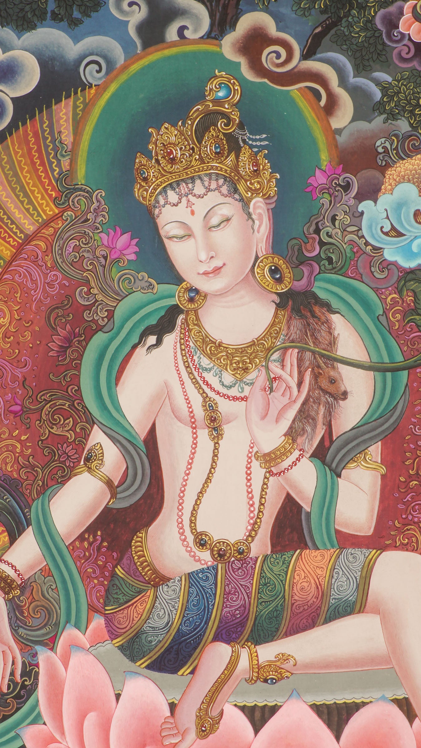 Chenrezig Newari Thangka Painting
