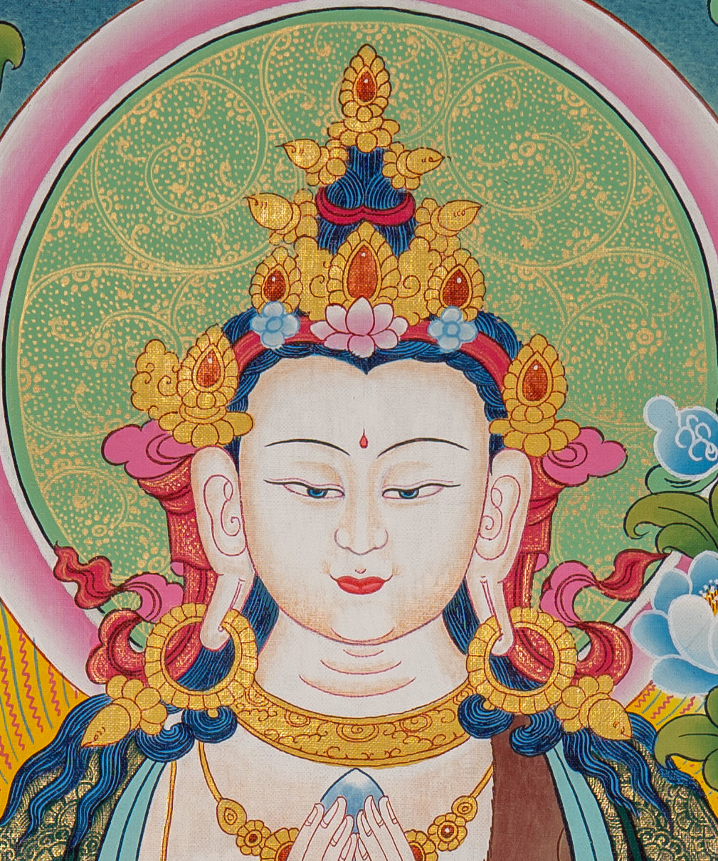 Tibetan Chenrezig Painting - Handpainted Art