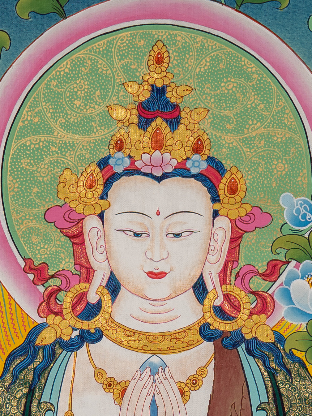 Tibetan Chenrezig Painting - Handpainted Art