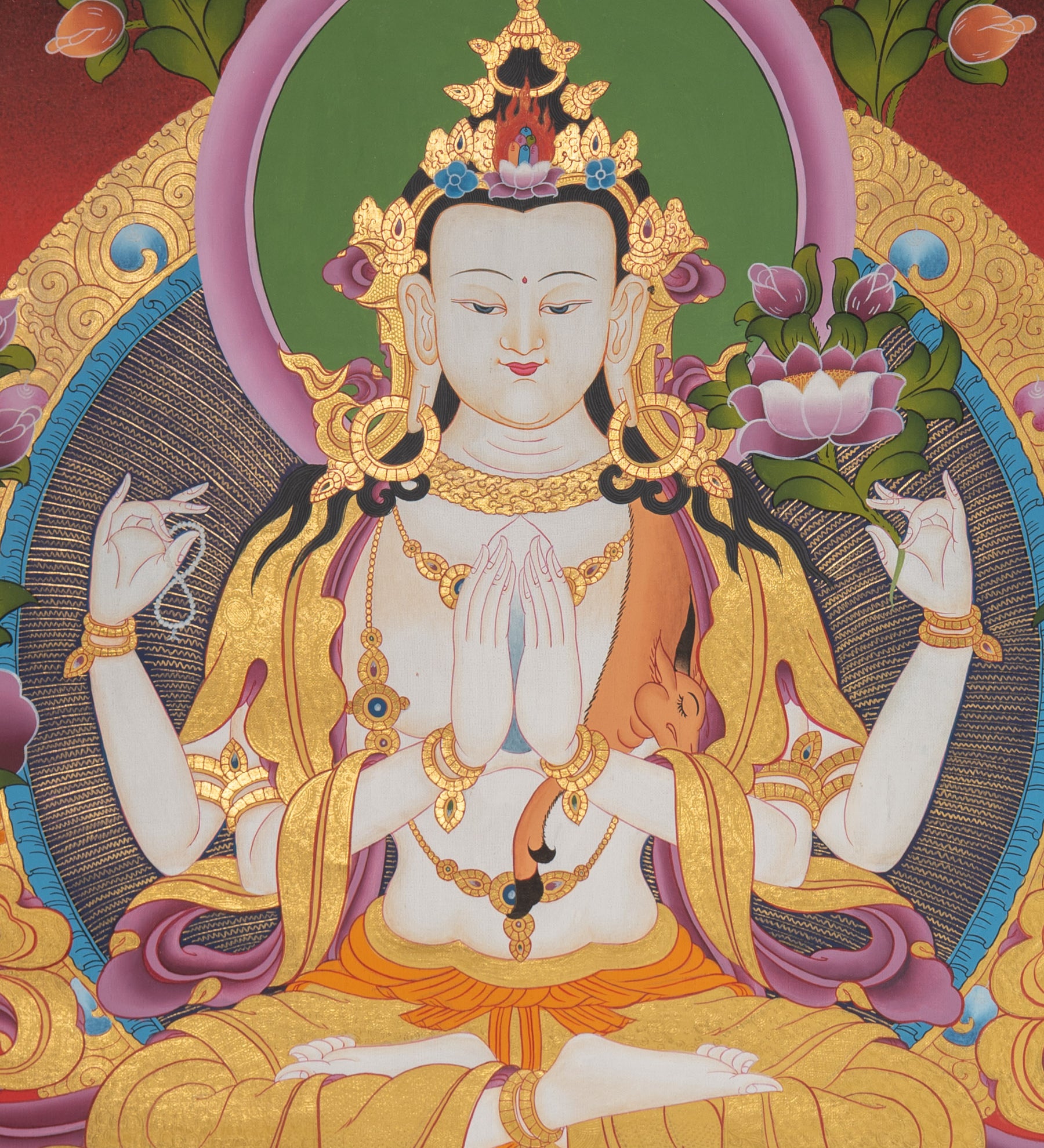 Chenrezig Thangka Painting - Sacred Painting