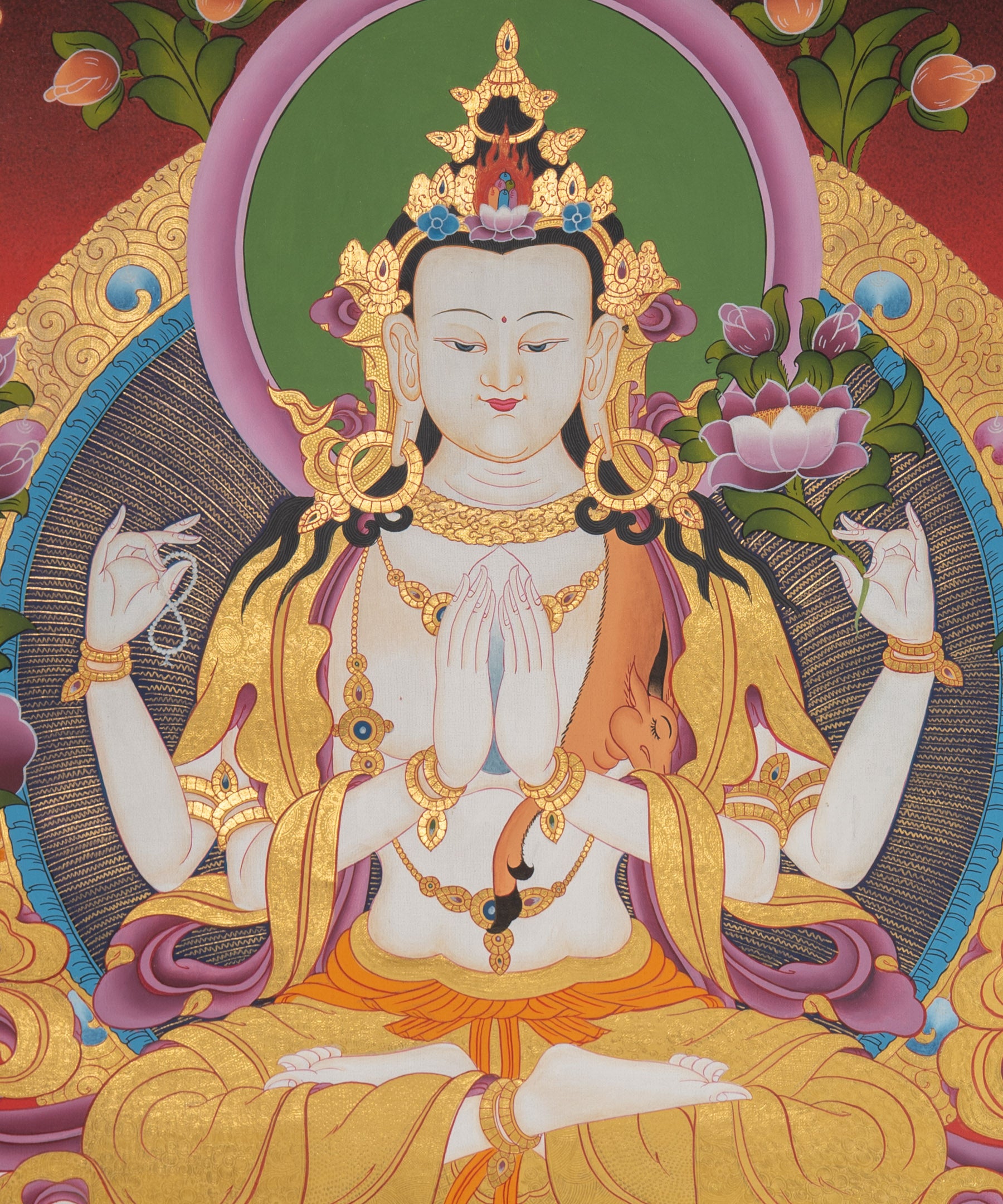 Chenrezig Thangka Painting - Sacred Painting
