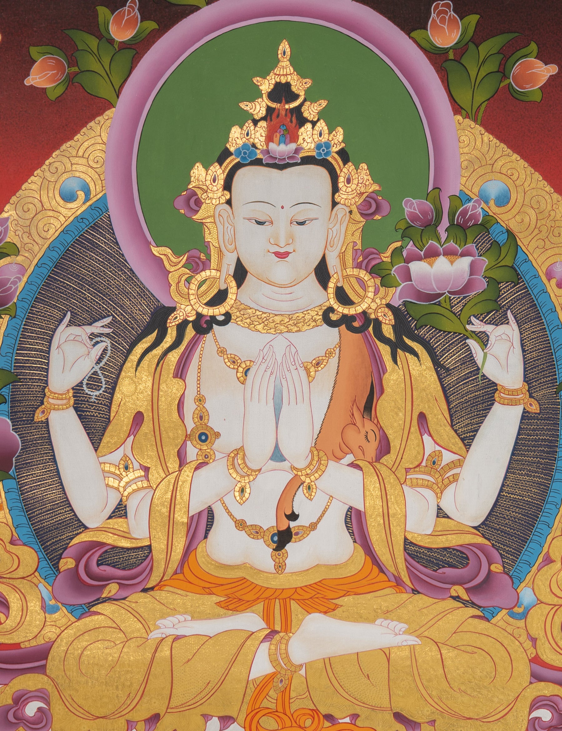 Chenrezig Thangka Painting - Sacred Painting