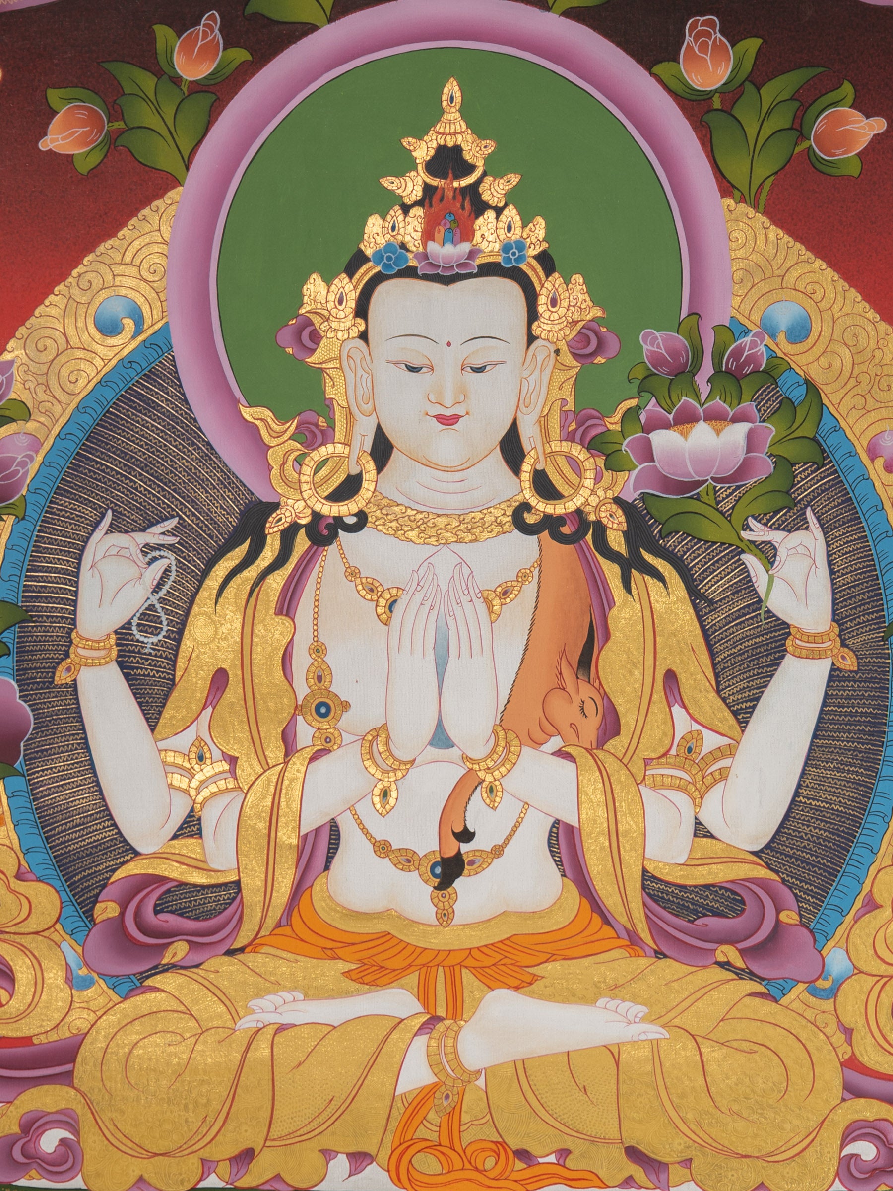 Chenrezig Thangka Painting - Sacred Painting