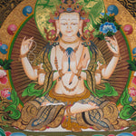 Chenrezig Thangka Painting for wall hanging decor.