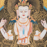 Thangka Painting of Chenrezig - Handpainted Art