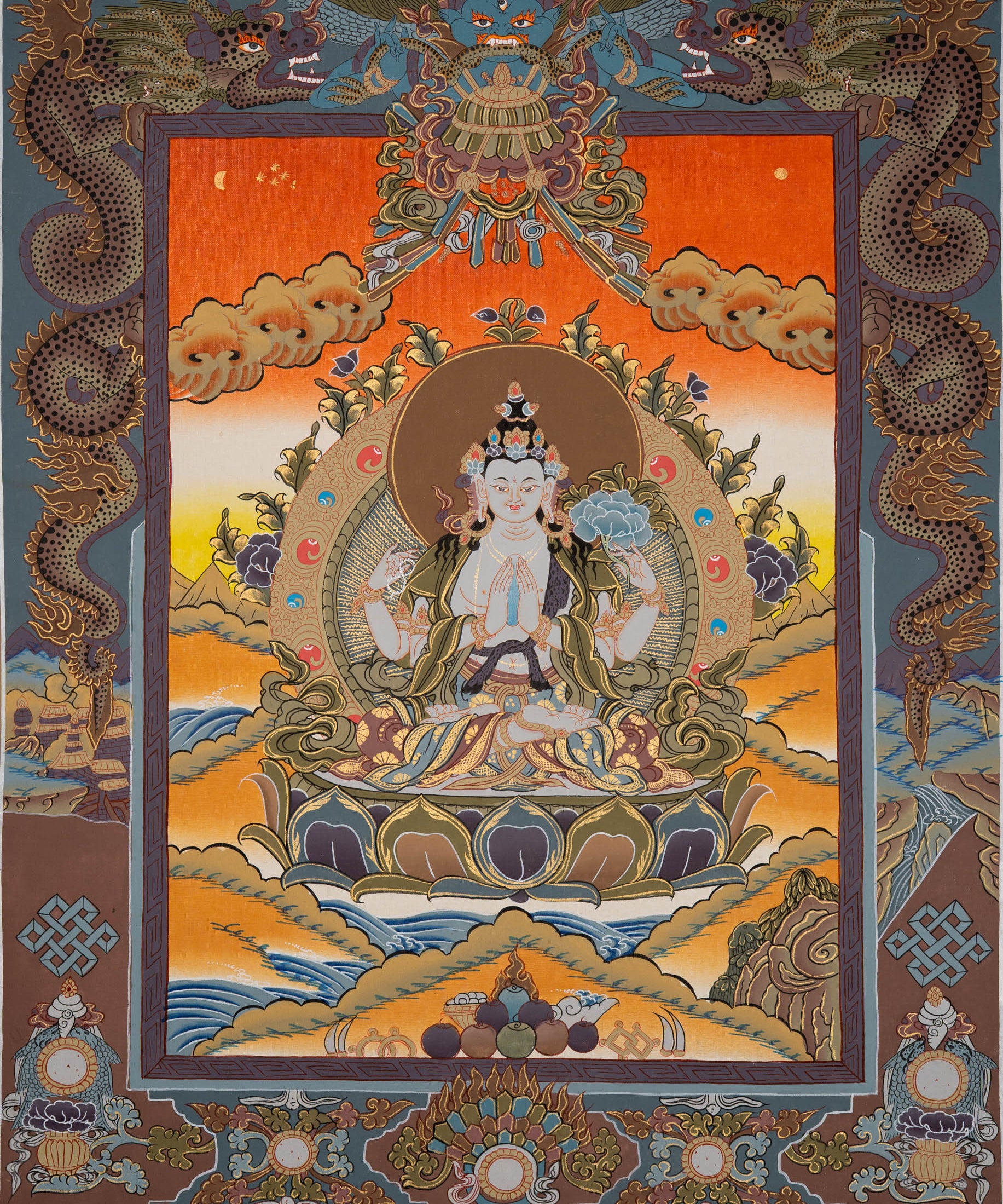 Chenrezig Thangka - Sacred Painting