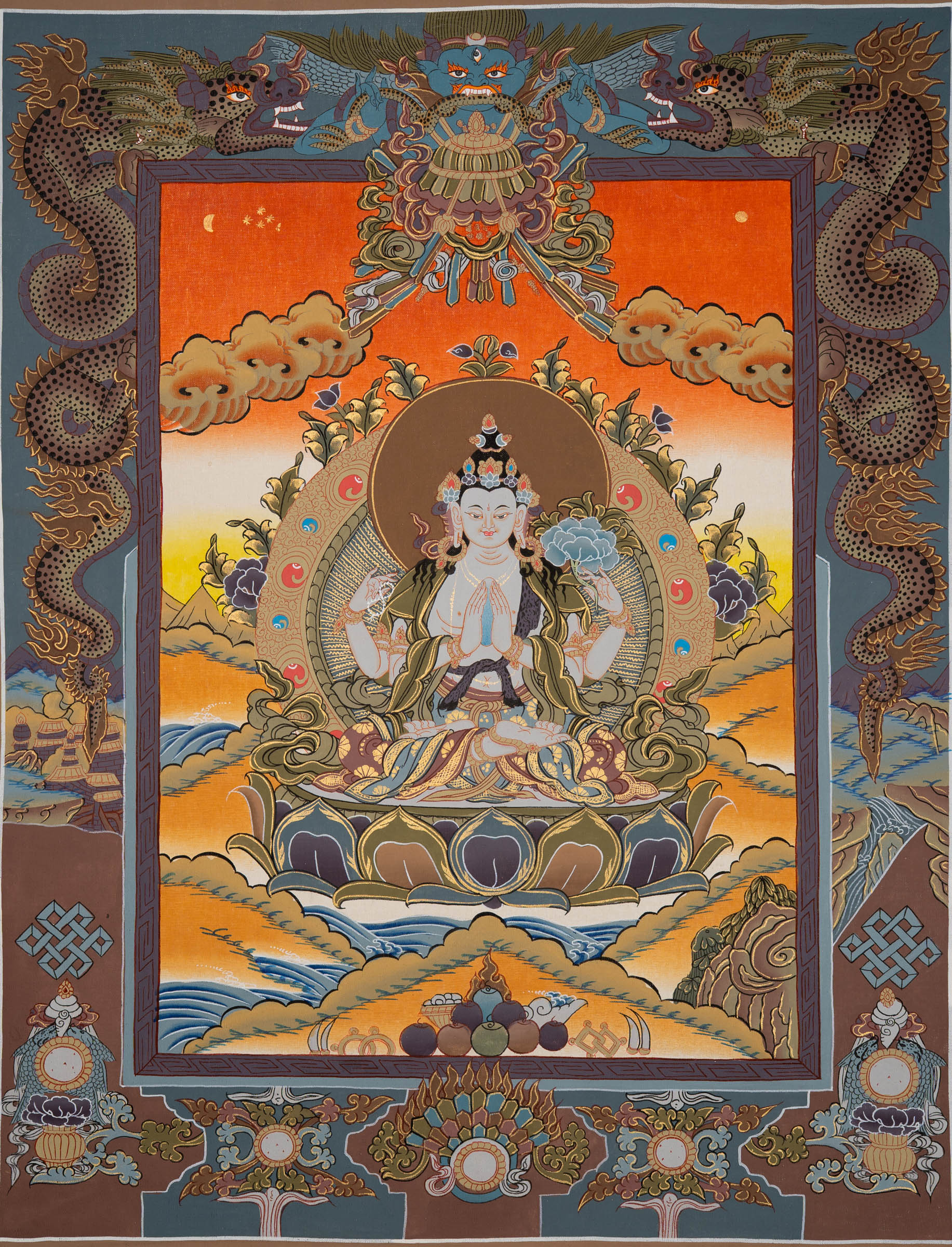 Chenrezig Thangka - Sacred Painting
