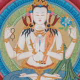 Tibetan Chenrezig Thangka - Sacred Painting