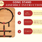 Assembly Instruction for circular Gong Stand