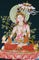 Dukkar thangka painting White Umbrella Goddess Tibetan protective deity with multiple arms seated on lotus