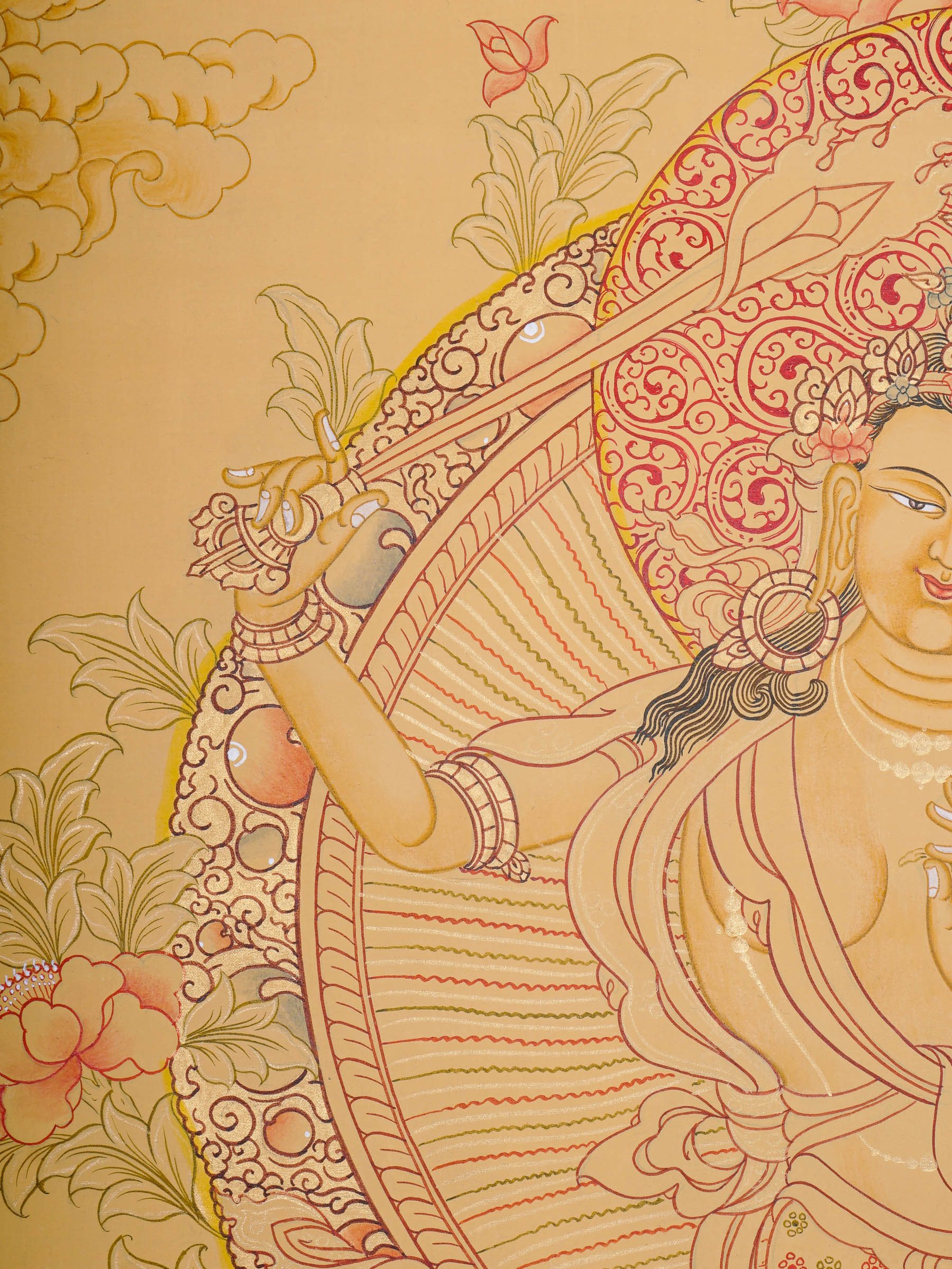 Handpainted Manjushree Thangka Painting