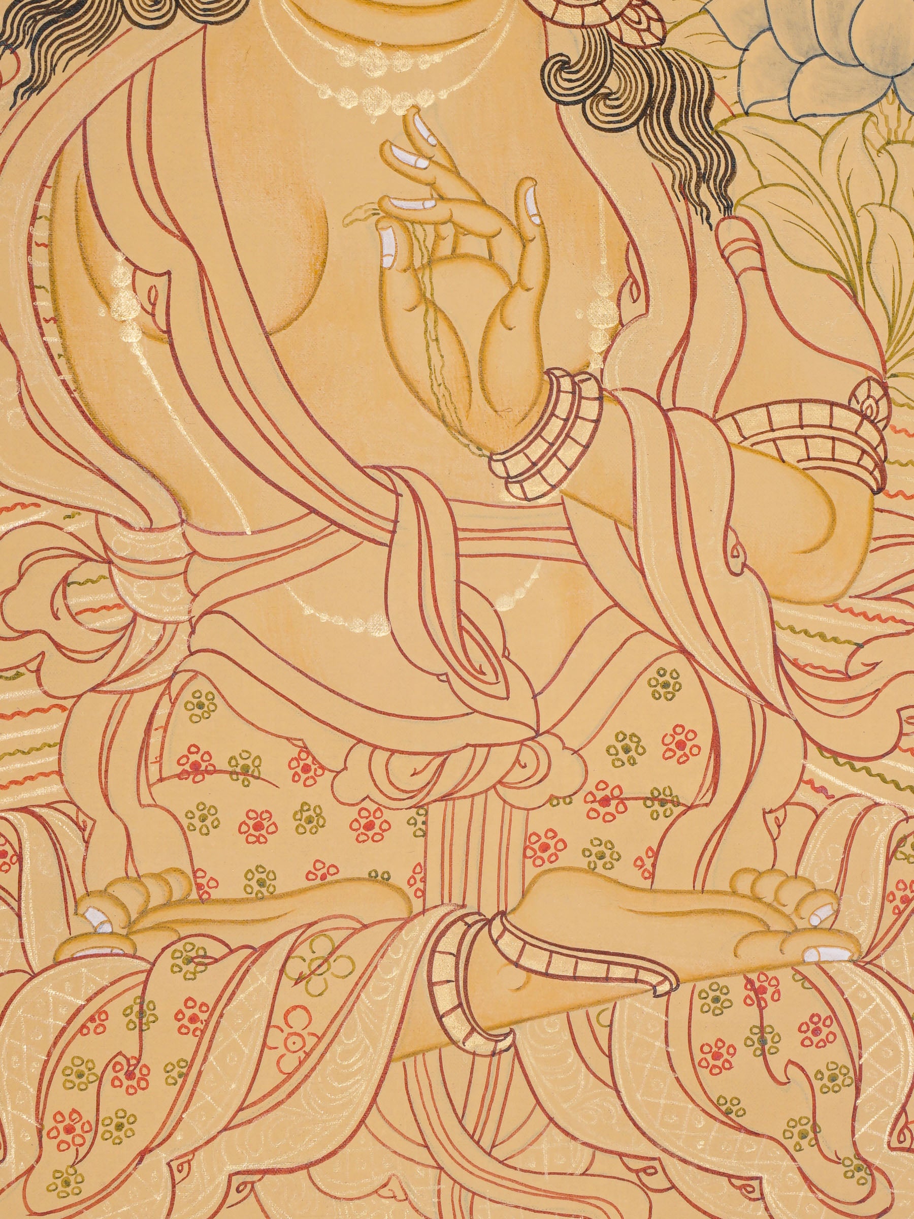 Handpainted Manjushree Thangka Painting