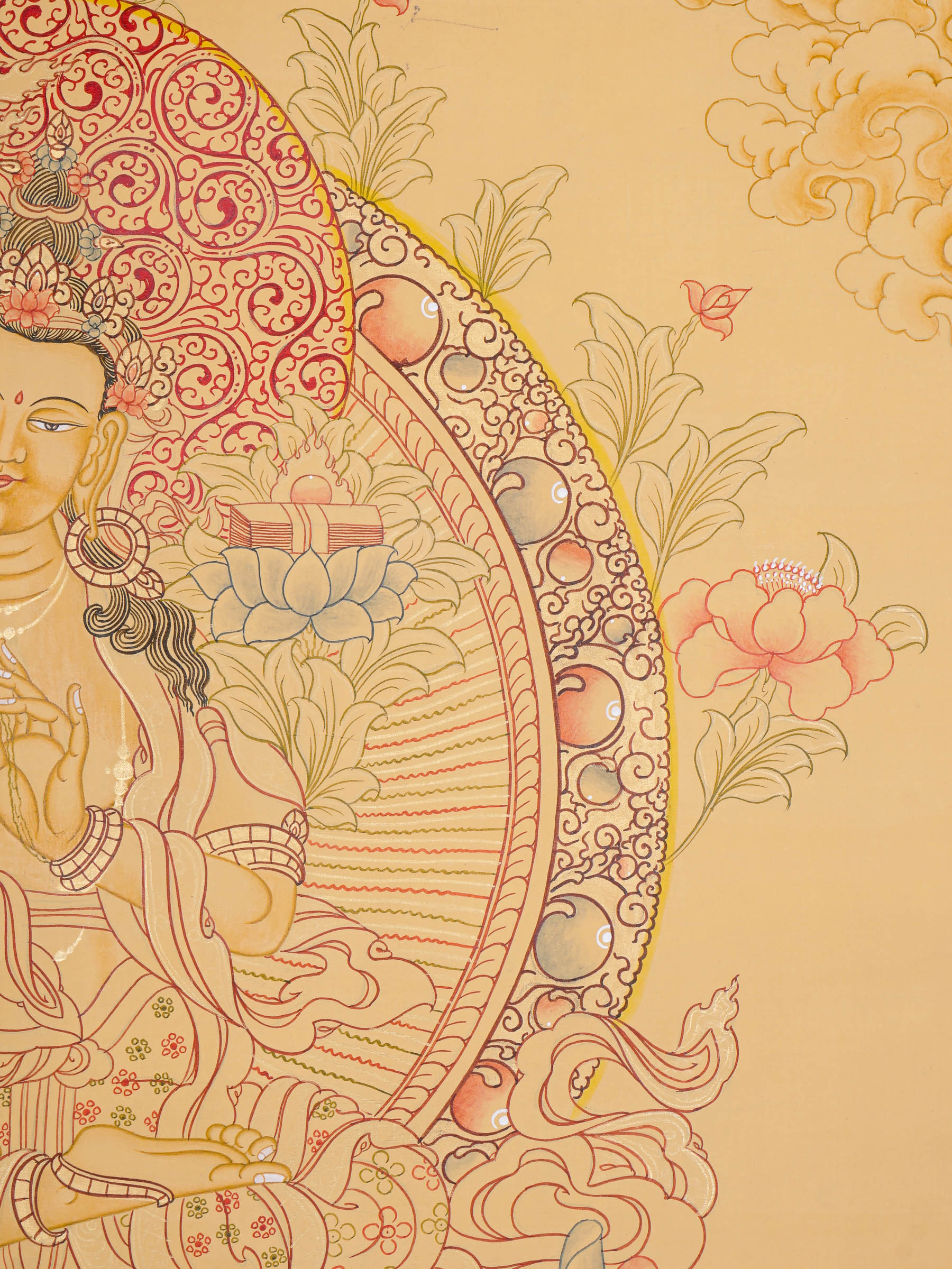 Handpainted Manjushree Thangka Painting