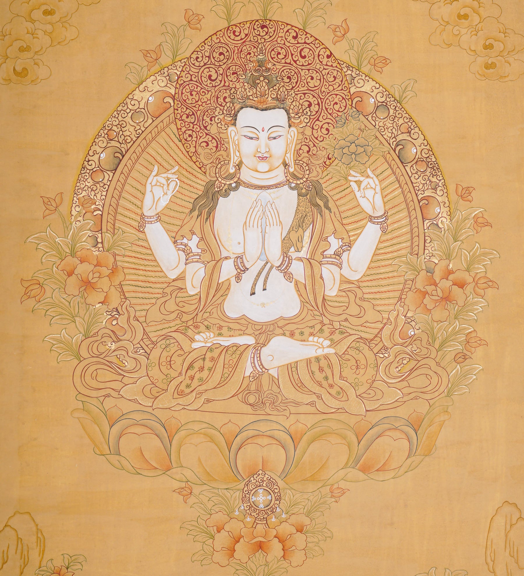 Chengresi Thangka Painting  - Tibetan Spiritual art
