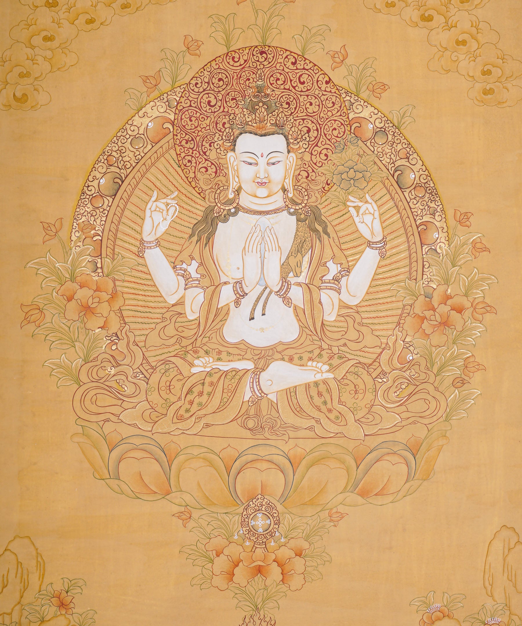 Chengresi Thangka Painting  - Tibetan Spiritual art