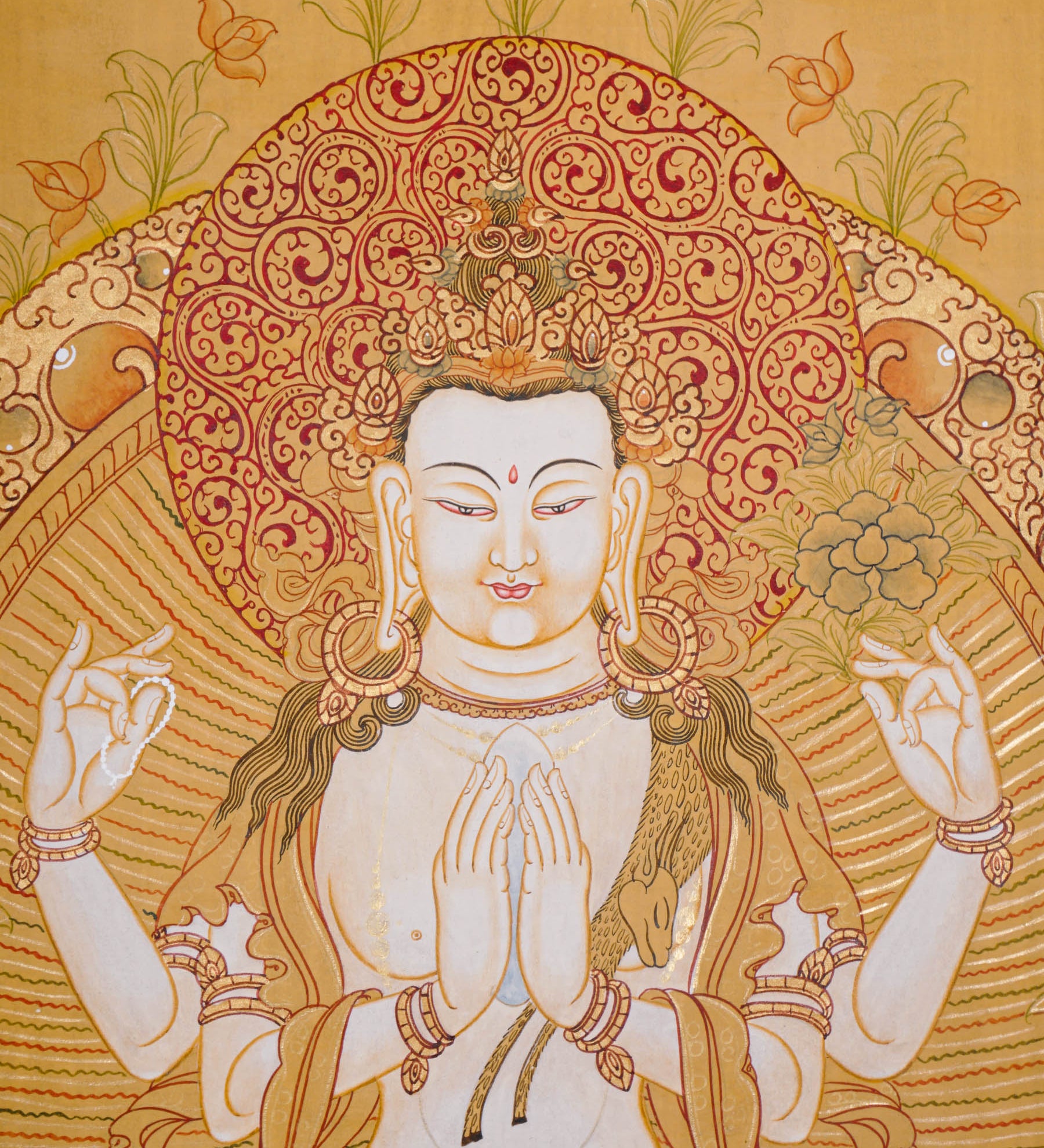 Chengresi Thangka Painting  - Tibetan Spiritual art