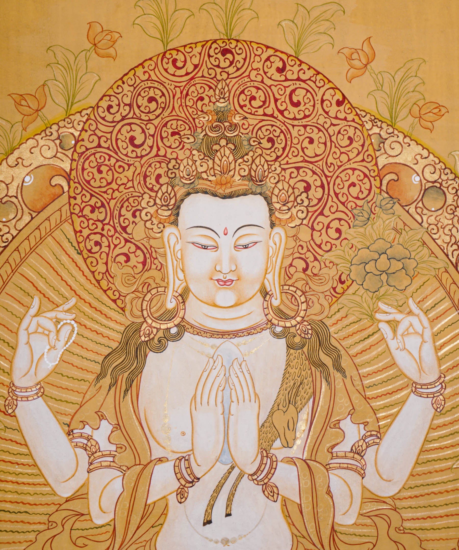 Chengresi Thangka Painting  - Tibetan Spiritual art