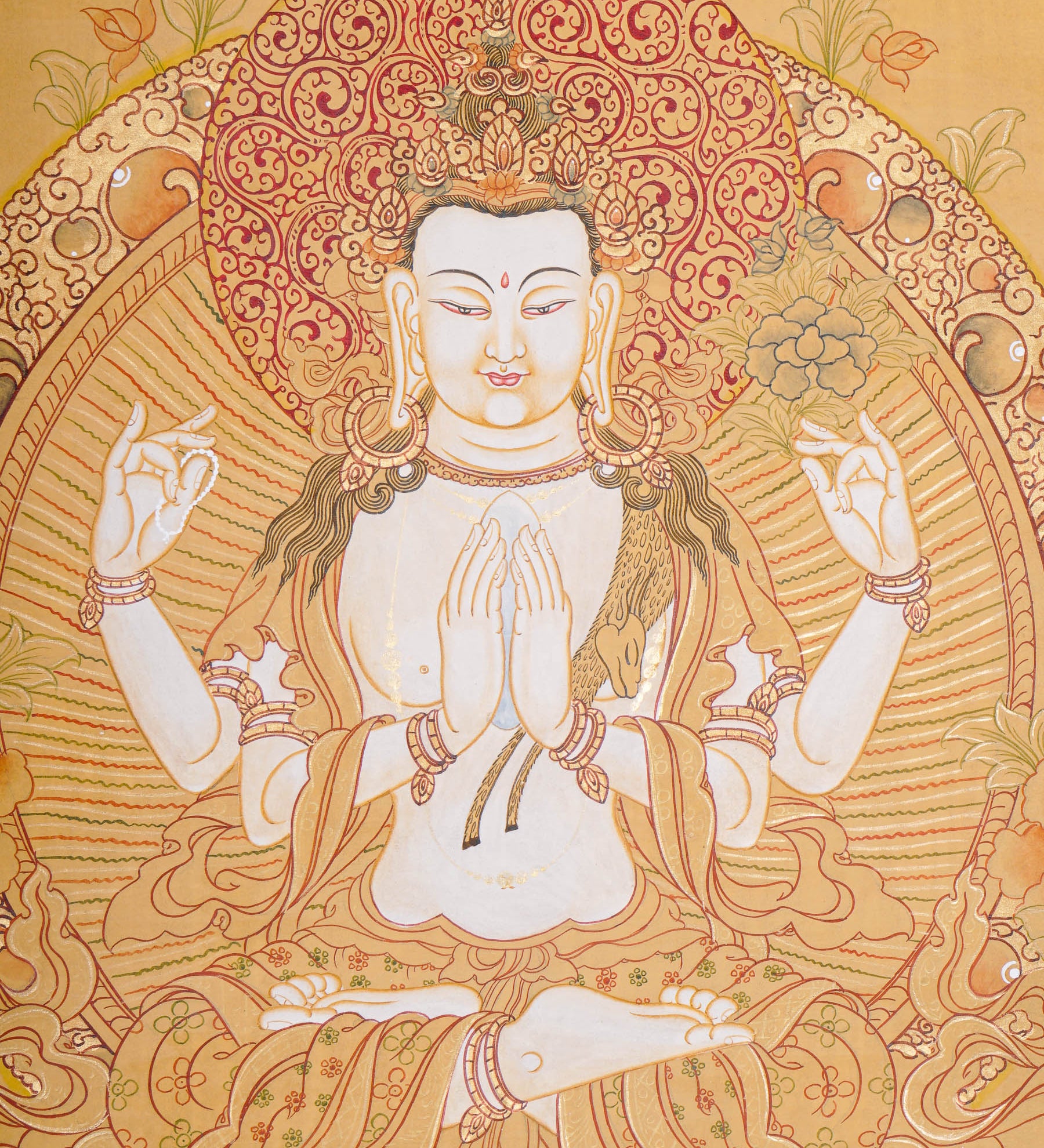 Chengresi Thangka Painting  - Tibetan Spiritual art