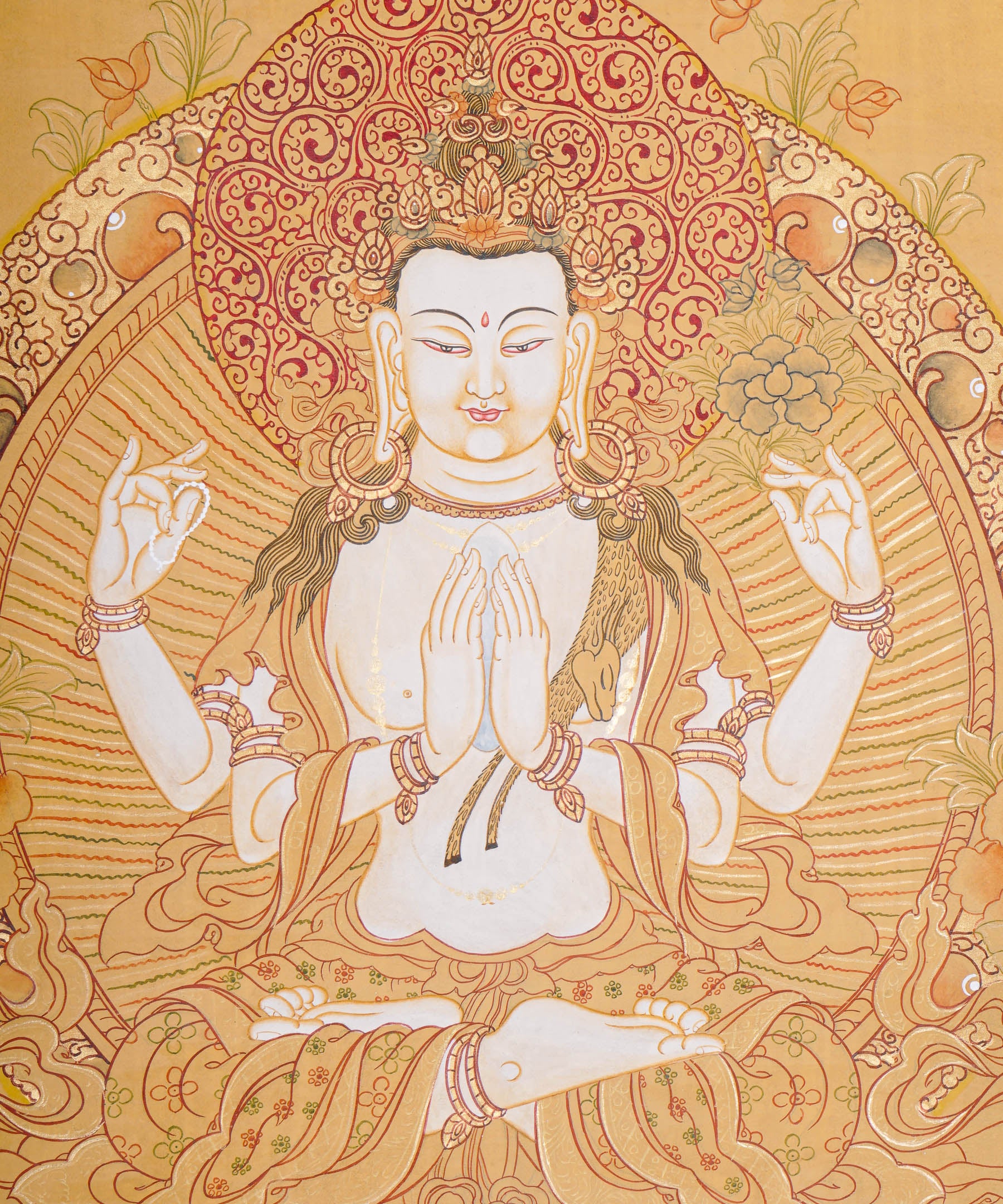 Chengresi Thangka Painting  - Tibetan Spiritual art