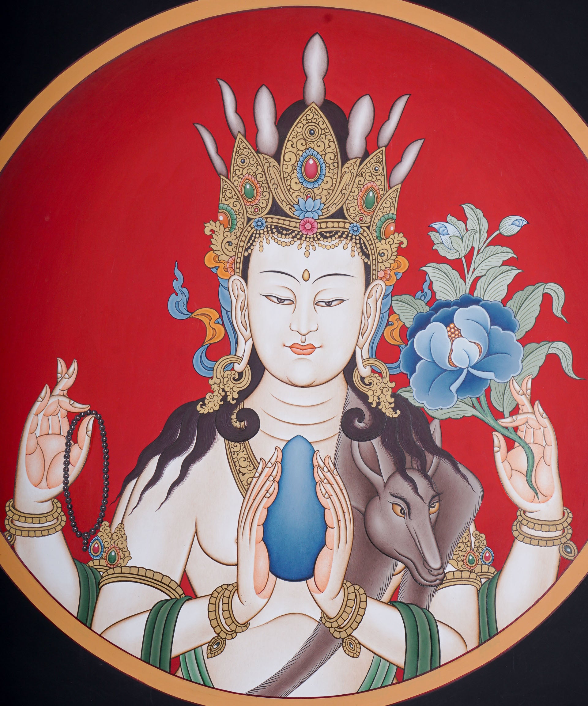 Chengresi Thangka Painting