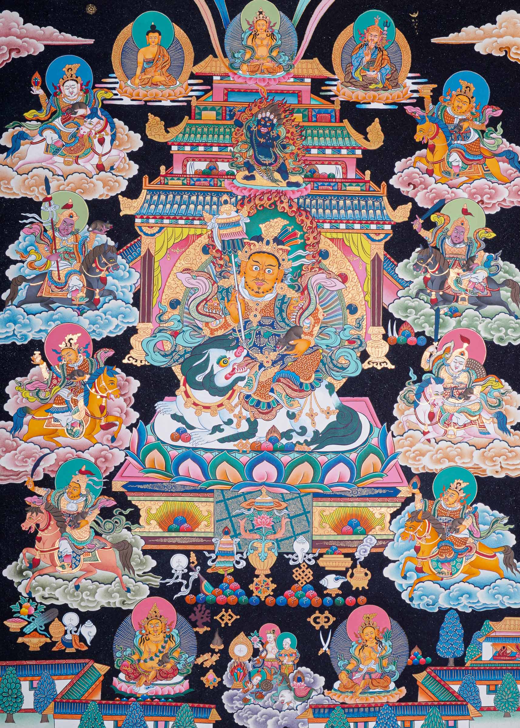 Zambala (Temple) Thangka - Buddhist Artwork