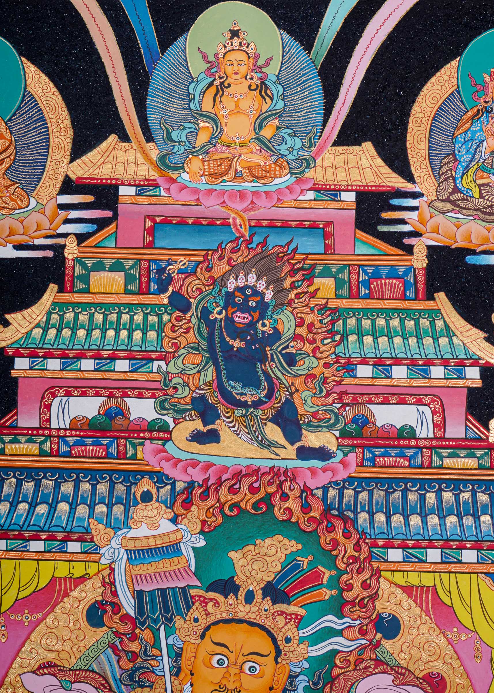 Zambala (Temple) Thangka - Buddhist Artwork