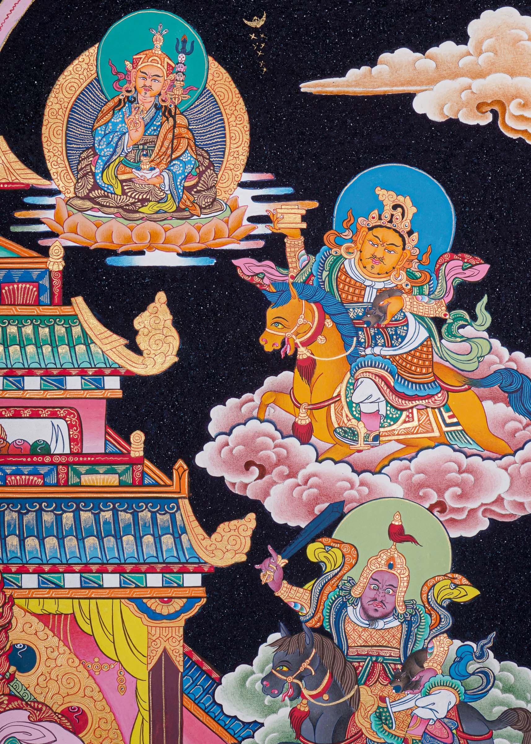 Zambala (Temple) Thangka - Buddhist Artwork