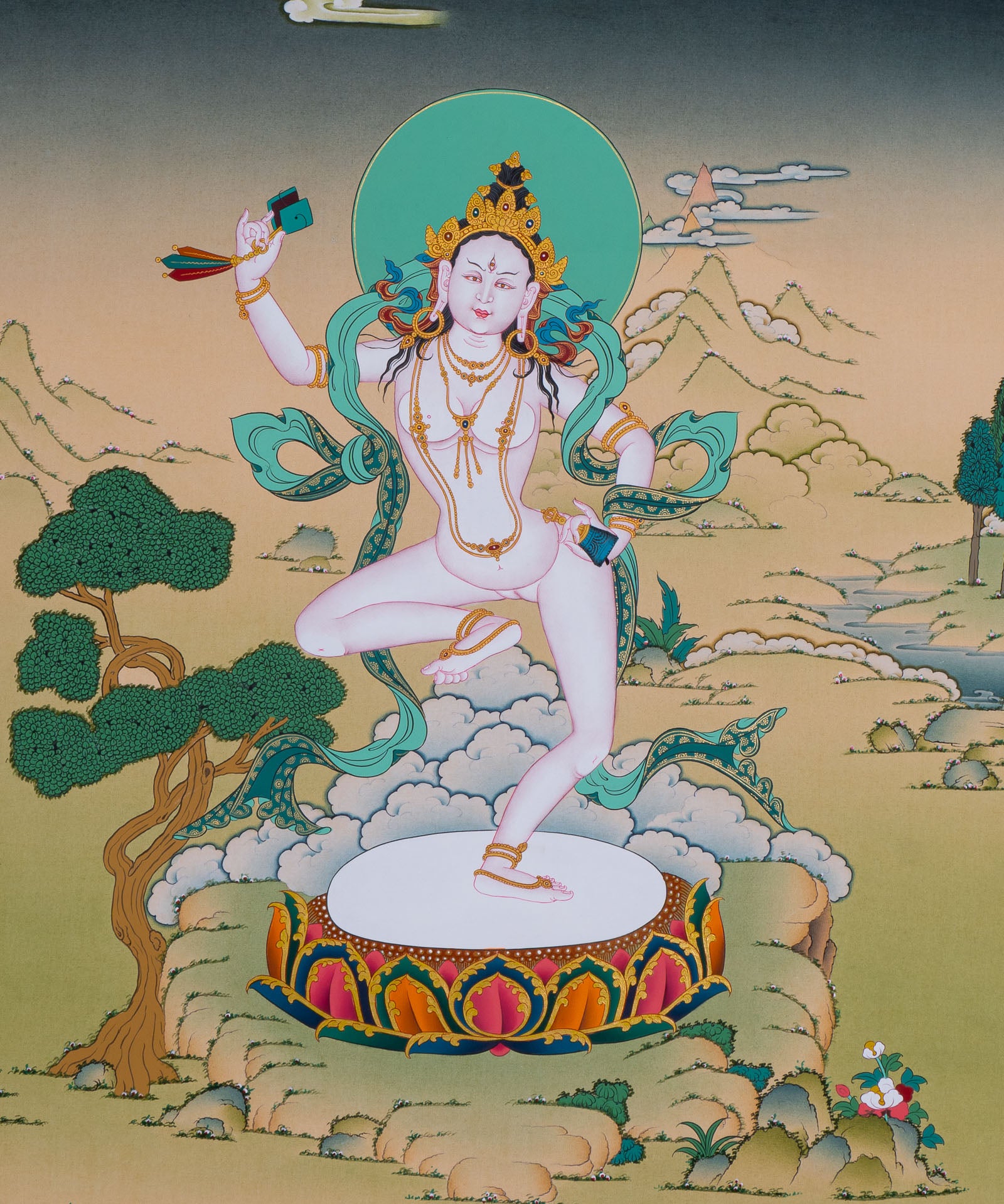  Machig Labdron Thangka Painting - Tibetan Art