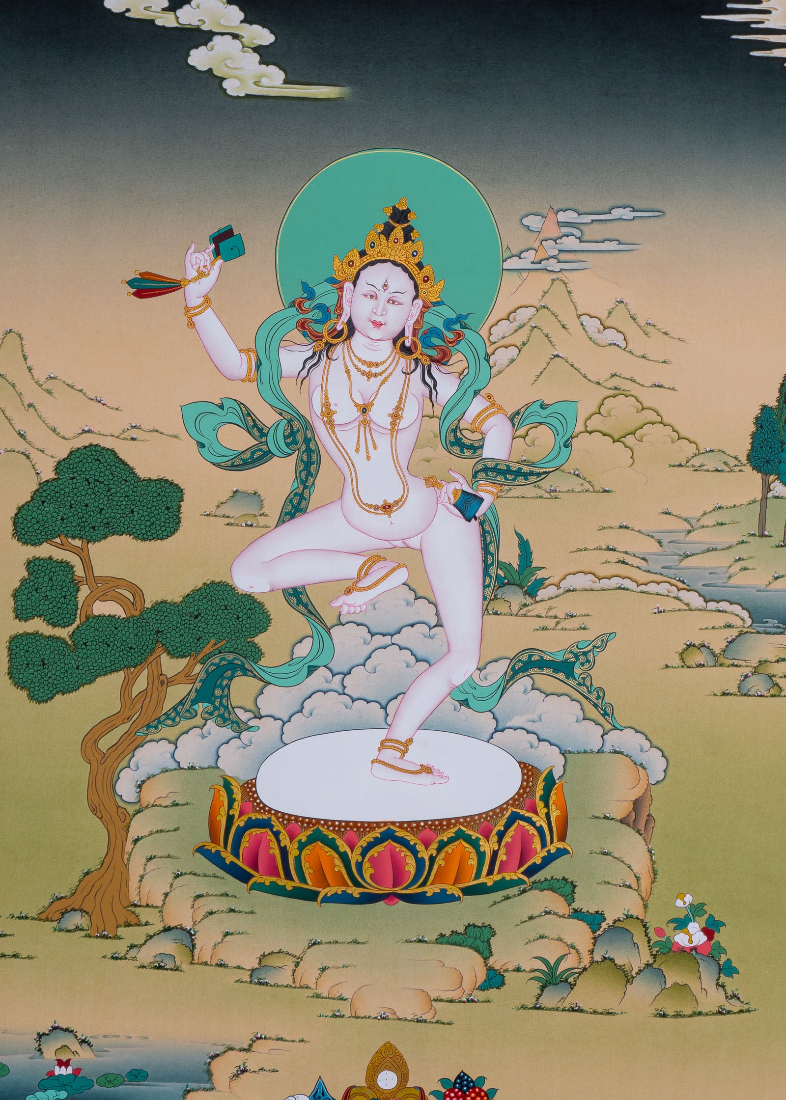  Machig Labdron Thangka Painting - Tibetan Art