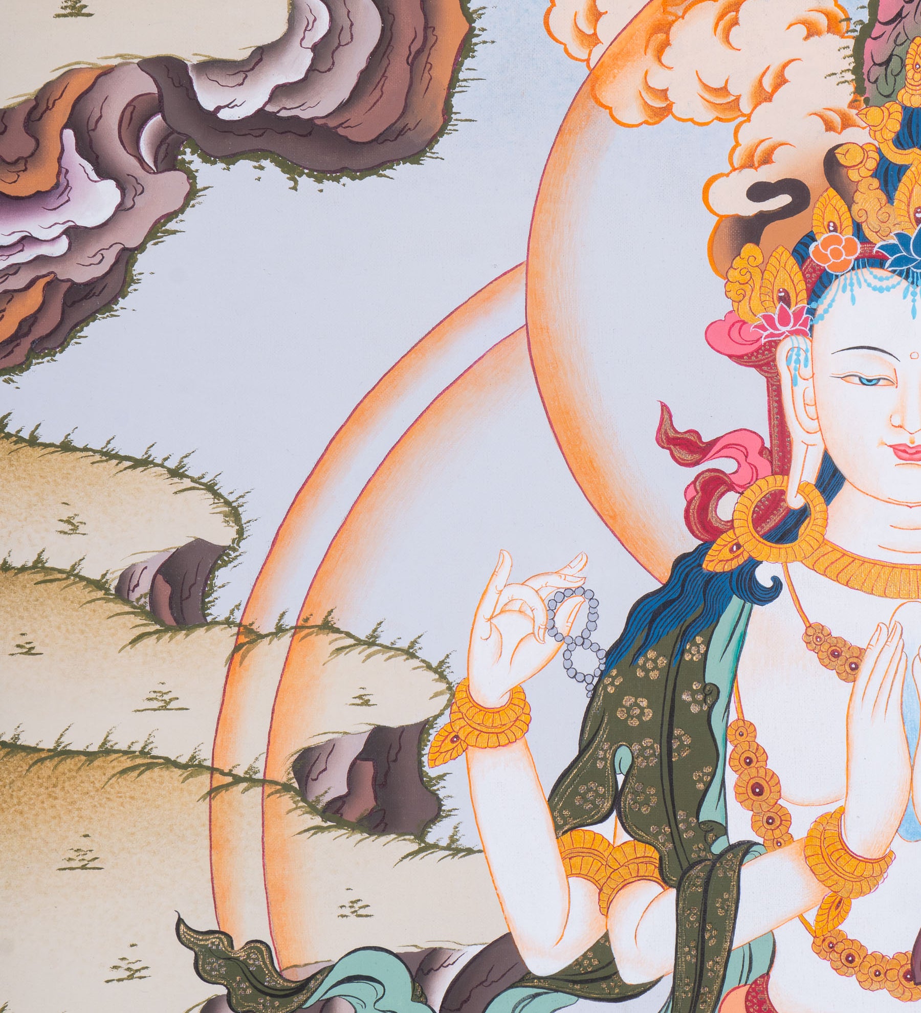 Chengresi Thangka Painting - Tibetan Buddhist Art
