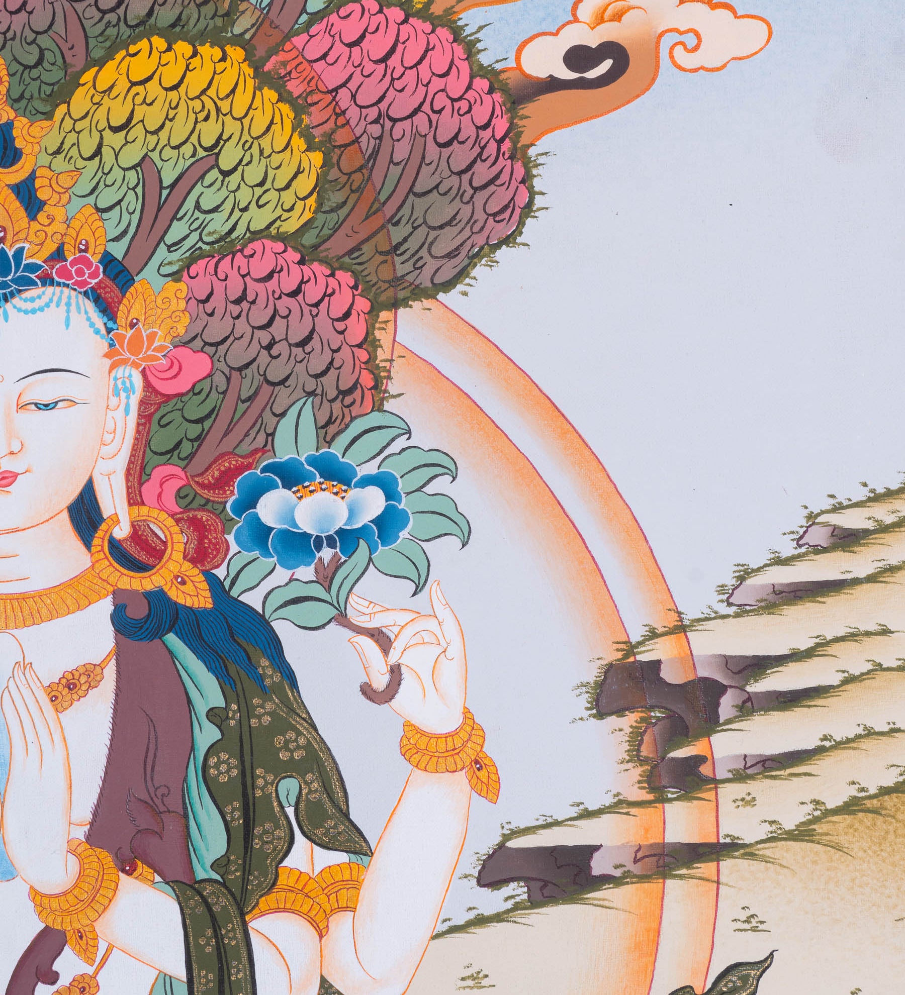 Chengresi Thangka Painting - Tibetan Buddhist Art