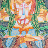 Chenrezig Thangka Painting with two deities