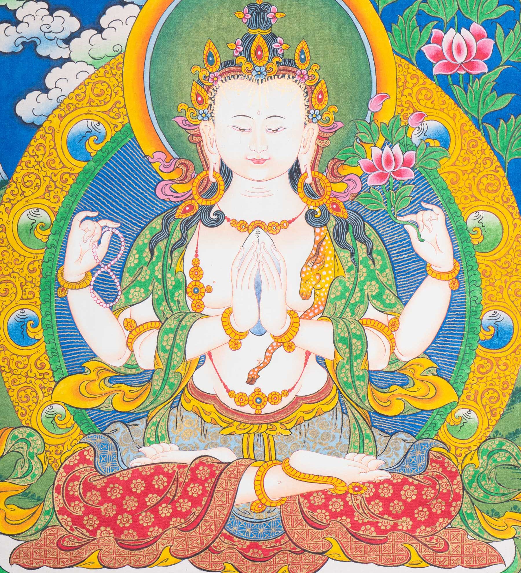 Chengresi Thangka Painting