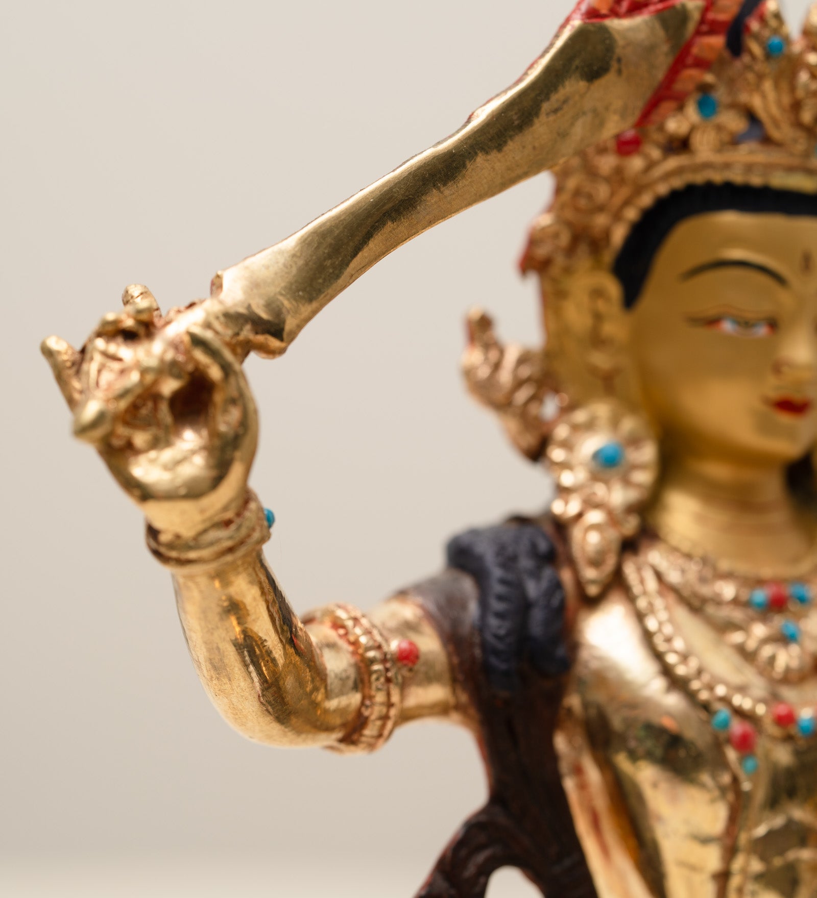 Manjushri Statue for prayer and meditation.