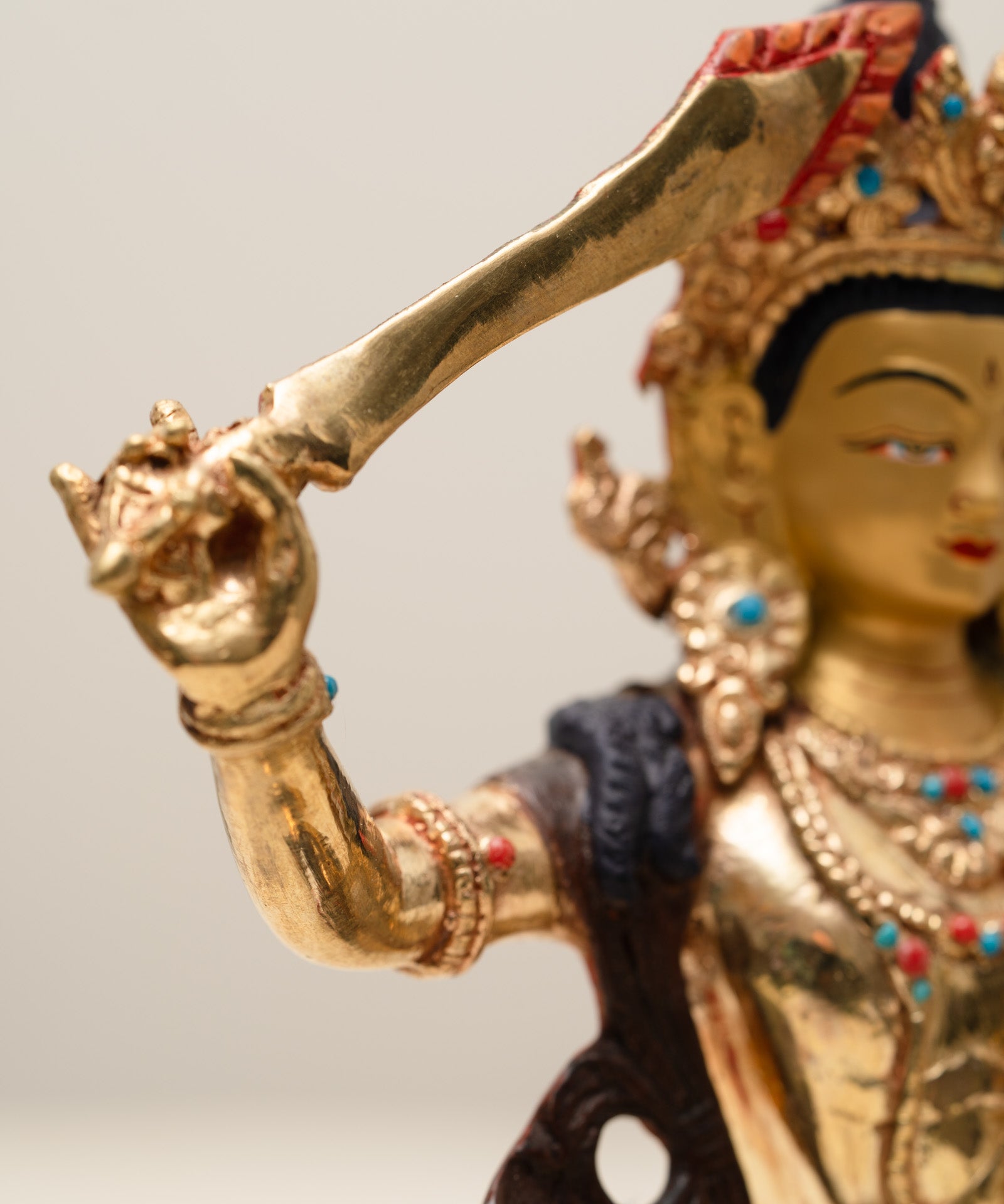 Manjushri Statue for prayer and meditation.