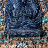 Chengresi Statue on Lapis Stone.