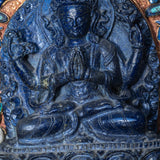 Chengresi Statue on Lapis Stone.