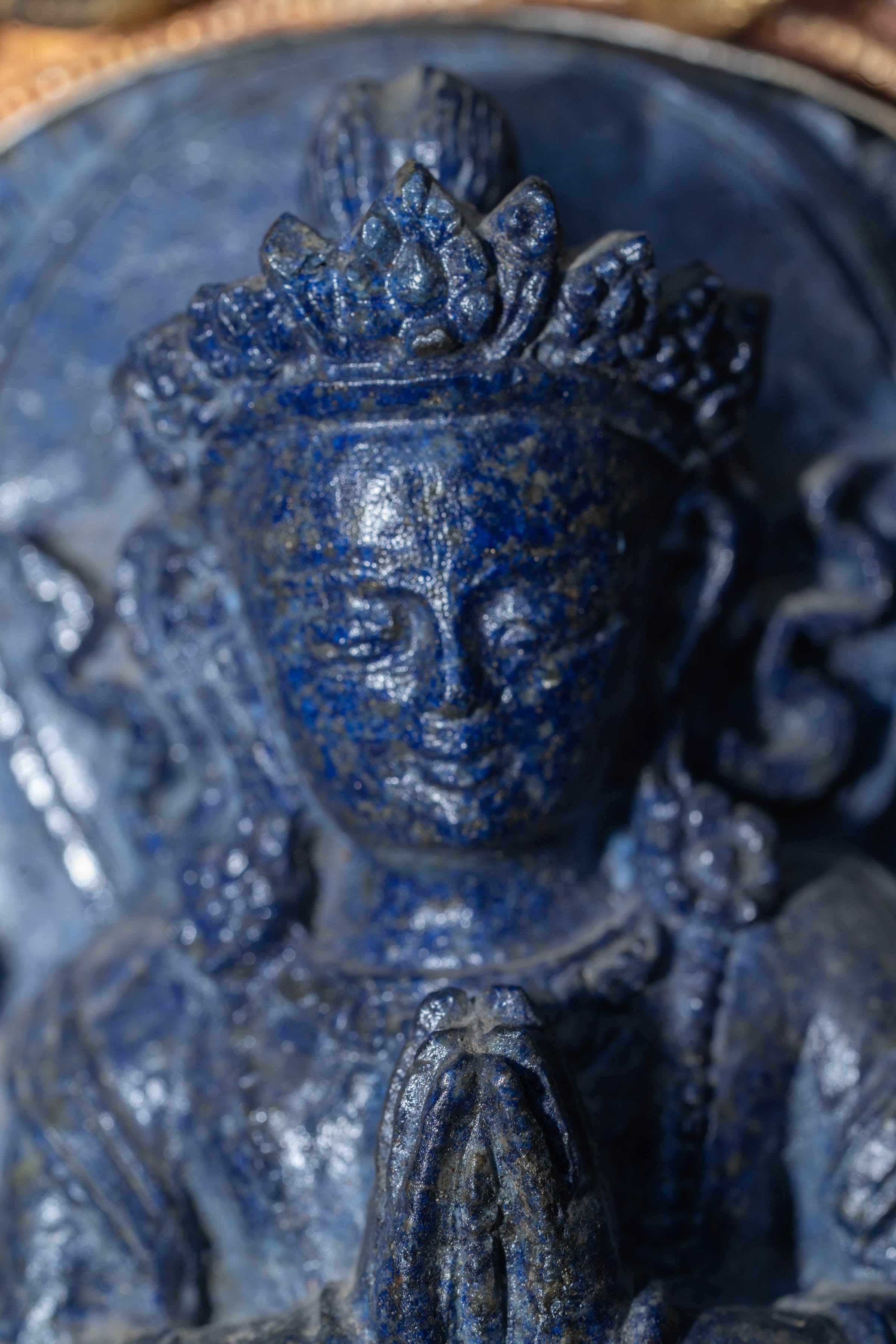 Chengresi Statue on Lapis Stone.