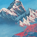 Majestic Mount Everest Oil Painting with Trekkers