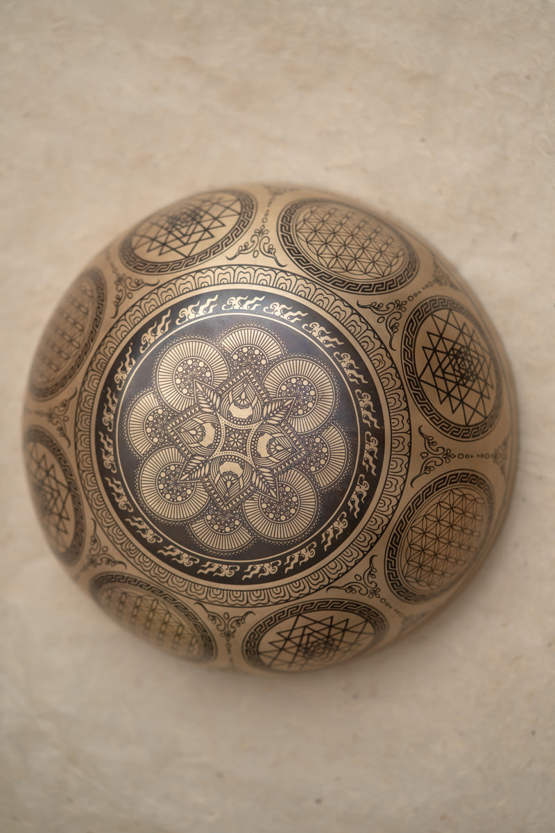 Buddha Eye Mandala Singing Bowl for Sound Healing.